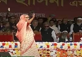 প্রধানমন্ত্রী ময়মনসিংহের জনসভা মঞ্চে